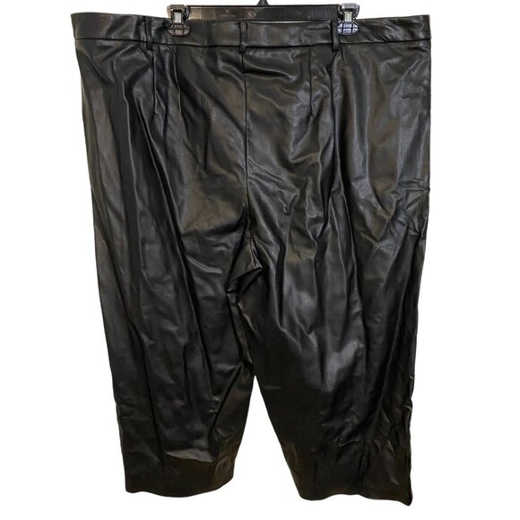Eloquii crop faux leather pants front pockets size 28 - Picture 10 of 10